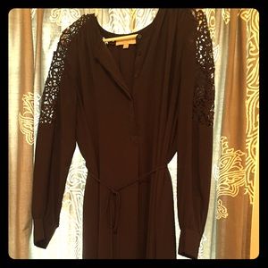 LOFT Gray Lace Dress